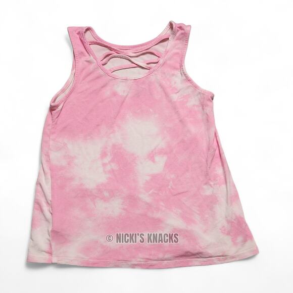 4/$20 - Bixby Nomad Girls Pink & White Tie Dye Tank Top Size S 6/7 - Picture 3 of 7